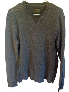 Lucky Brand Men’s Charcoal Thermal Crewneck Sweater